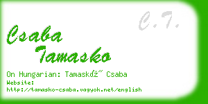 csaba tamasko business card